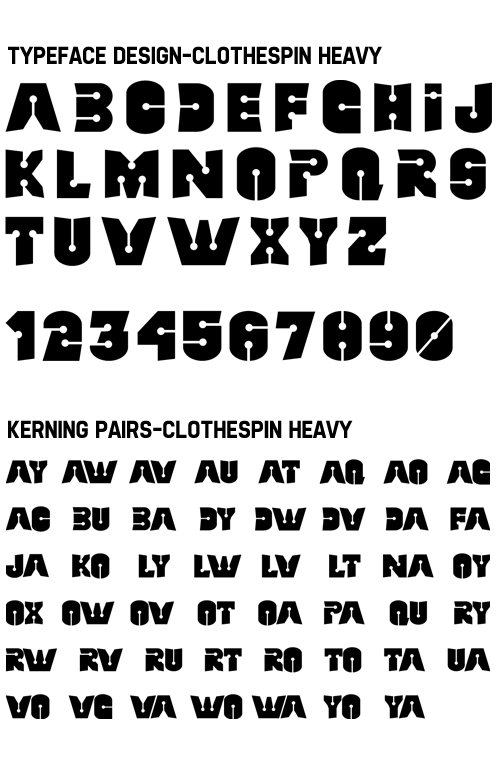Clothespin Heavy typeface